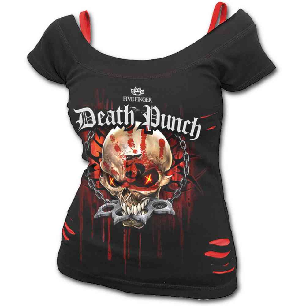 Spiral Five Finger Death Punch - ASSASSIN Top - Noir/Rouge